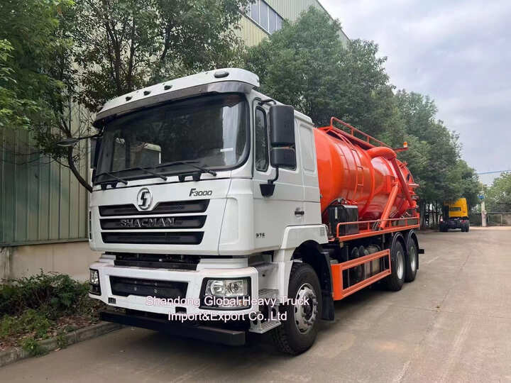 Shacman F3000 6X4 camión de aspiración de aguas residuales 20 metros cúbicos volumen 300 CV