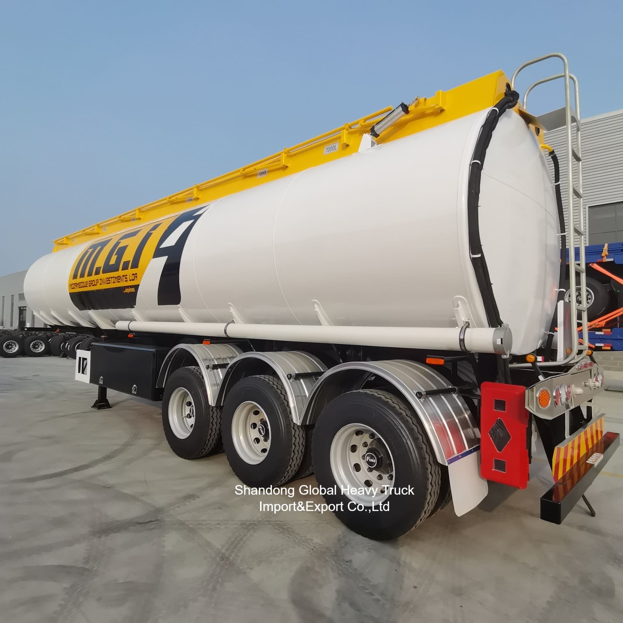 3 Ejes 45000L Cisterna de petróleo pesada Semirremolque