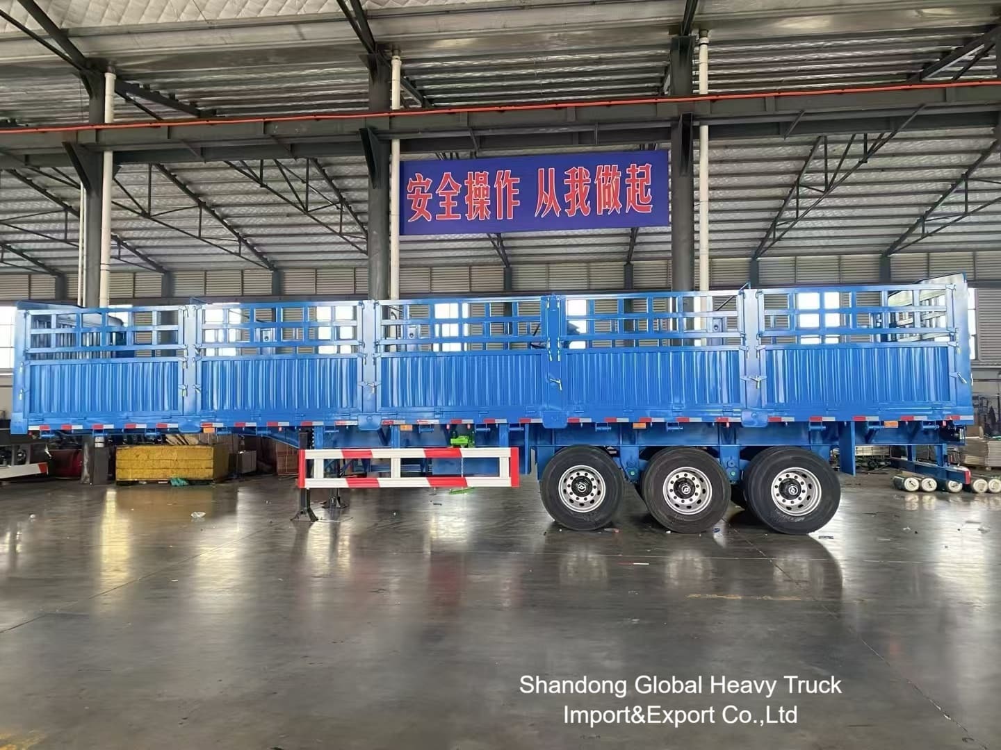 Semiremolque de cerca de 3 ejes de 50 toneladas con suspensión aérea