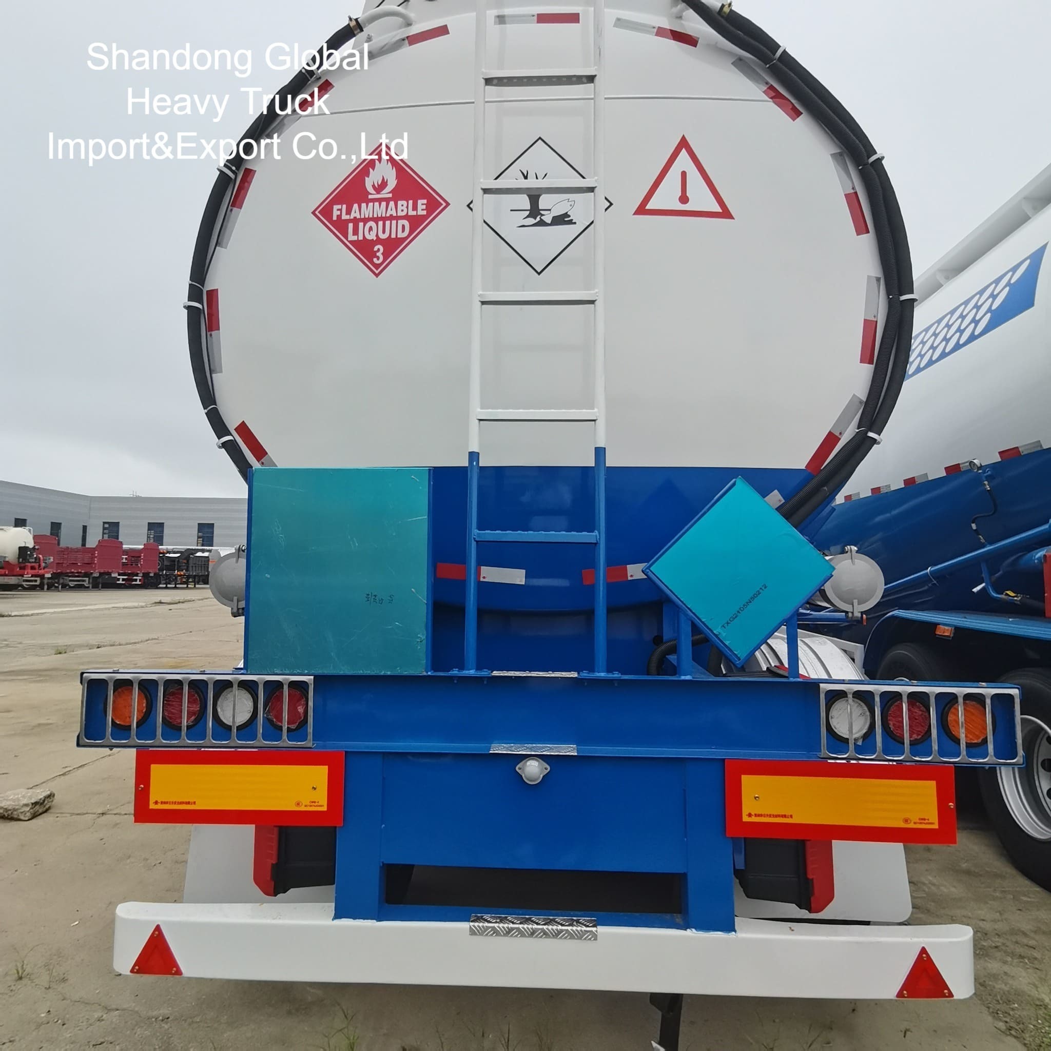 Semirremolque cisterna de diésel y gasolina de 3 ejes y 45000L con frenos ABS