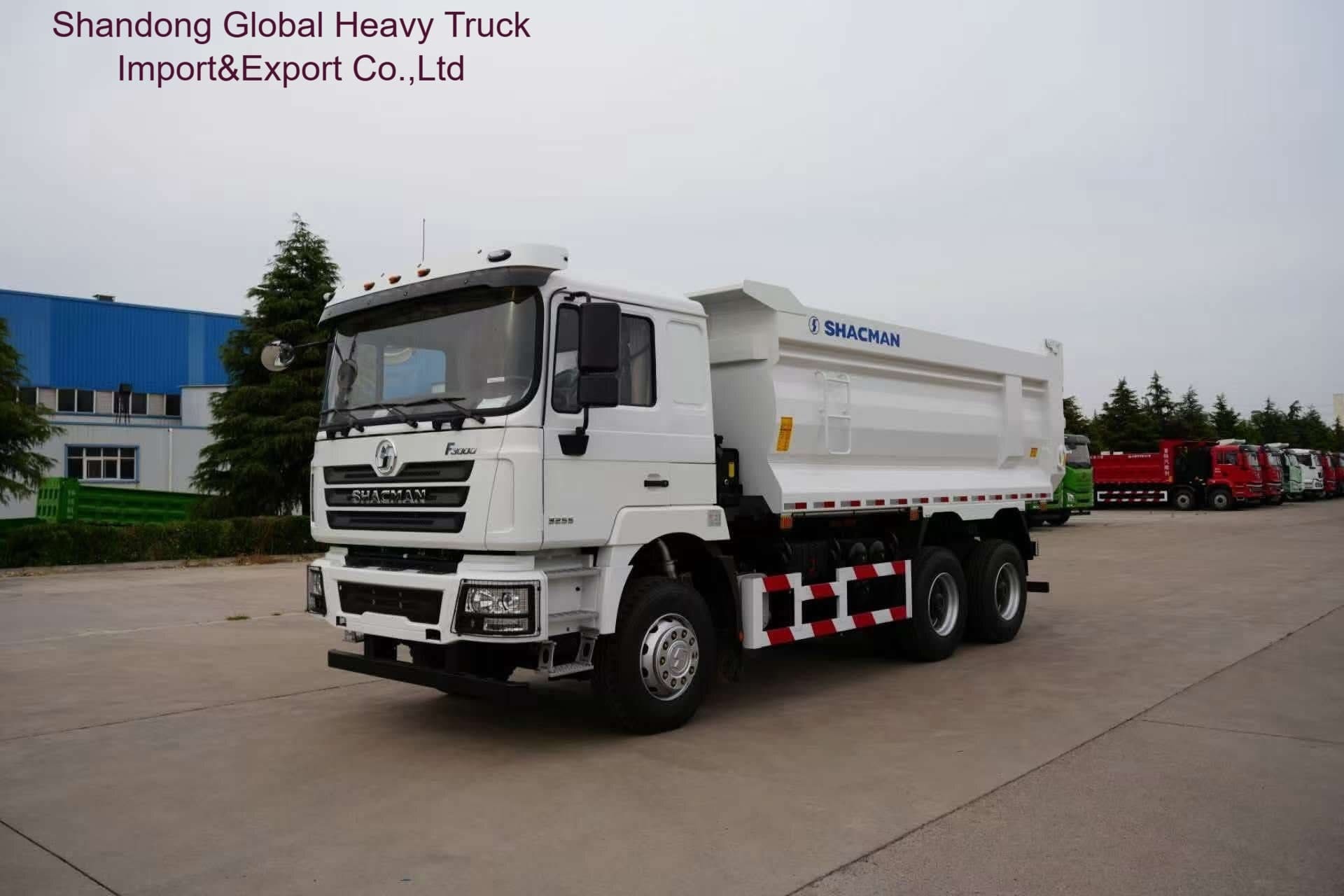 Camión volquete Shacman F3000 de servicio pesado con caja de cambios manual FAST de 12 velocidades, ejes traseros MAN de 16T y tanque de aleación de aluminio de 400L