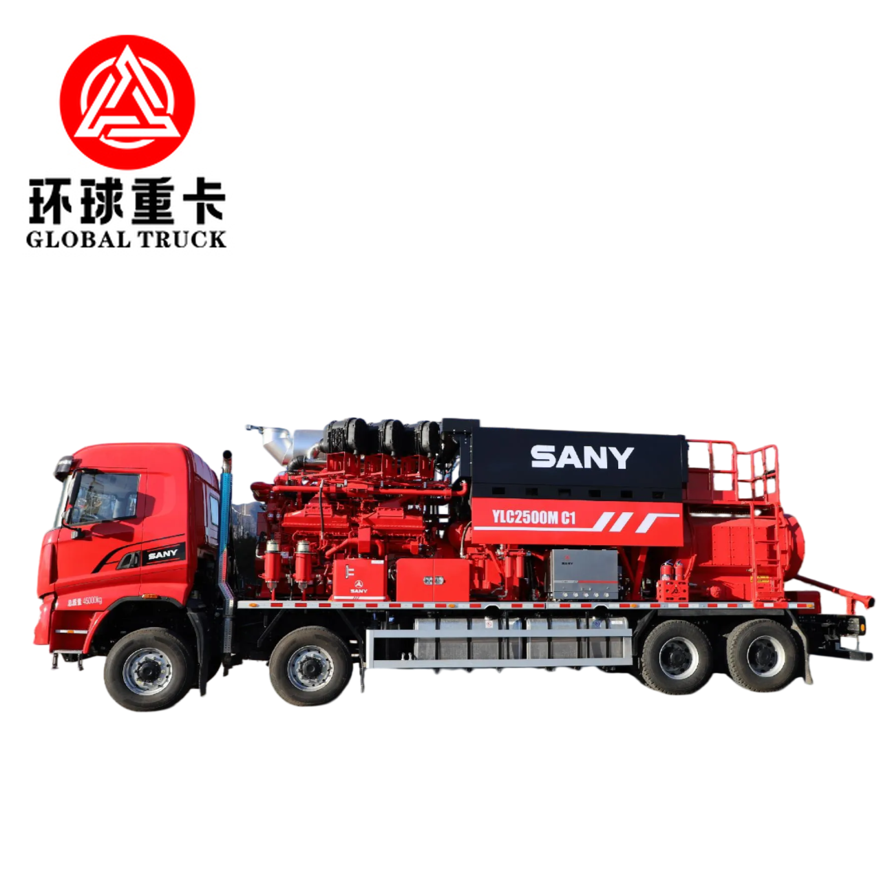 Camión de unidad de fracturación de yacimientos petrolíferos de 2800 CV con configuración de accionamiento 8 × 6 y bomba de inyector de alta presión para perforación de petróleo