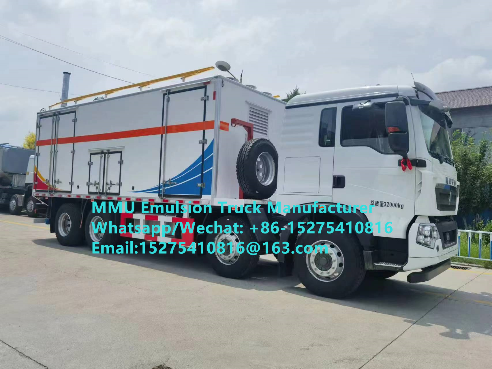 High cost effective HOWO 15T GLOBAL-BCRH-15 on-site mixing and charging emulsion truck bulk explosive loading truck Mongolia Mining Blast service Kazakhstan Uzbekistan Indonesia Congo DRC GUINEE MMU
