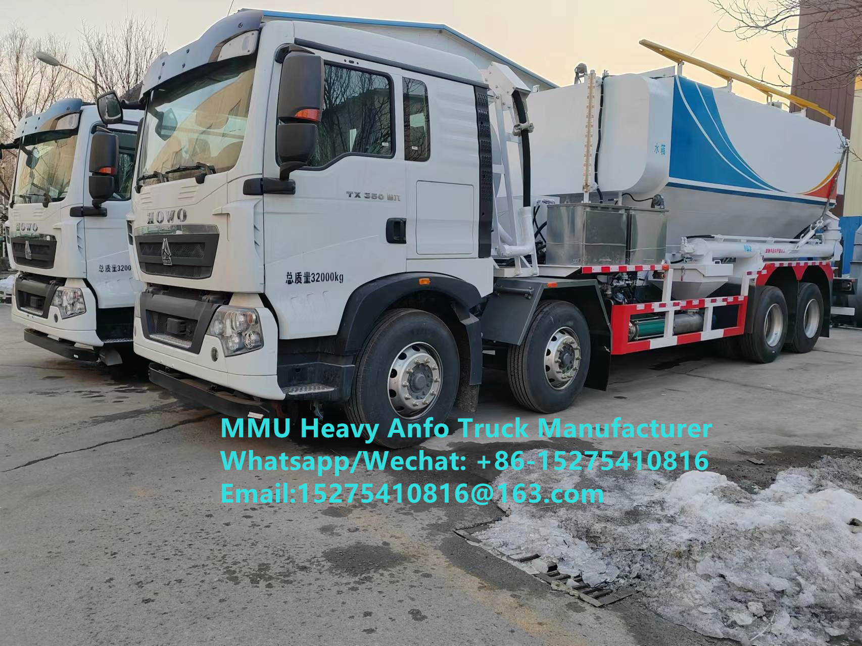 Seguridad de mezcla y carga de explosivos de aceite de amonio pesado multifunción Camión 15/20/25Ton Emulsión pesada ANFO Camión MMU MEMU Rusia/Kazajstán/Uzbekistán/Indonesia/Guinea Servicio de explosión de minería