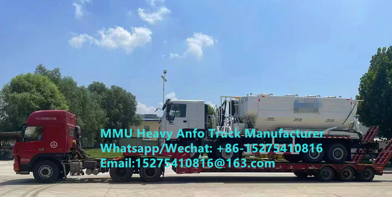 El servicio de mezcla y carga en zonas frías de gran altitud de explosivos pesados de aceite de amonio multifunción Camión 15/20/25Ton Emulsión pesada ANFO Camión Zambia/Zimbabwe/Tanzania/Ghana/Guinea/Perú Servicio de explosión de minería