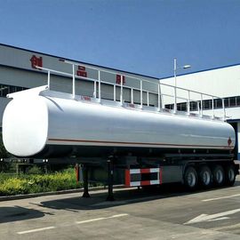 42000 litros de aceite de gasolina de remolques resistentes del depósito semi con el acero de carbono Matrrial y el árbol de FUWA